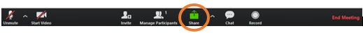 Share Screen in Zoom